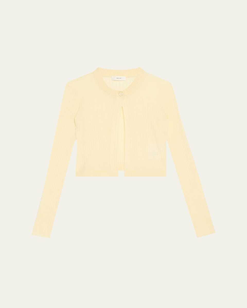 Chloe Single-Button Crop Cardgian